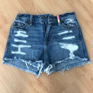 hollister high rise jean shorts